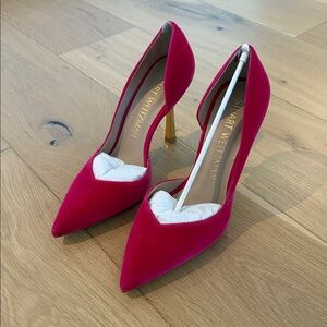 Stuart Weitzman Fuchsia Suede Heels
